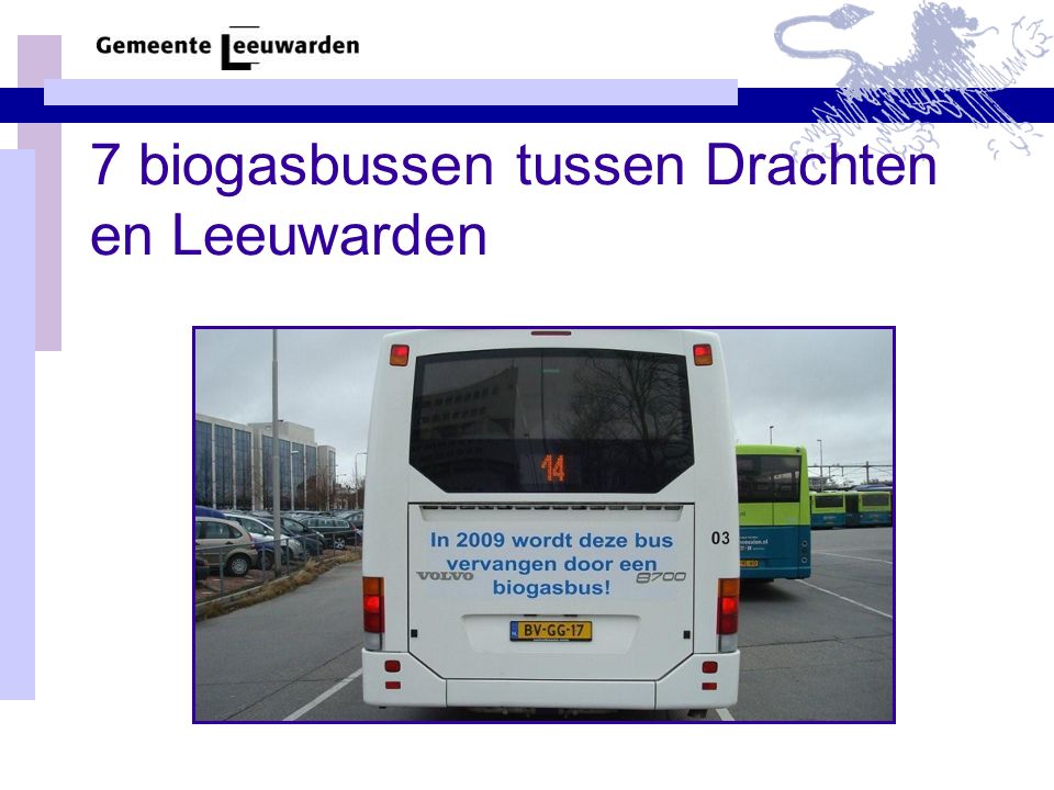 7 biogasbussen tussen Drachten en Leeuwarden