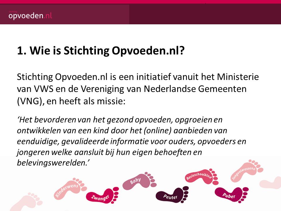 1. Wie is Stichting Opvoeden.nl.