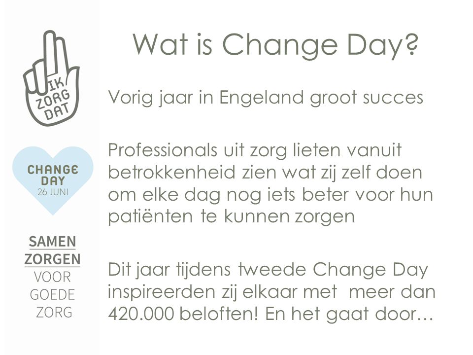 Wat is Change Day.