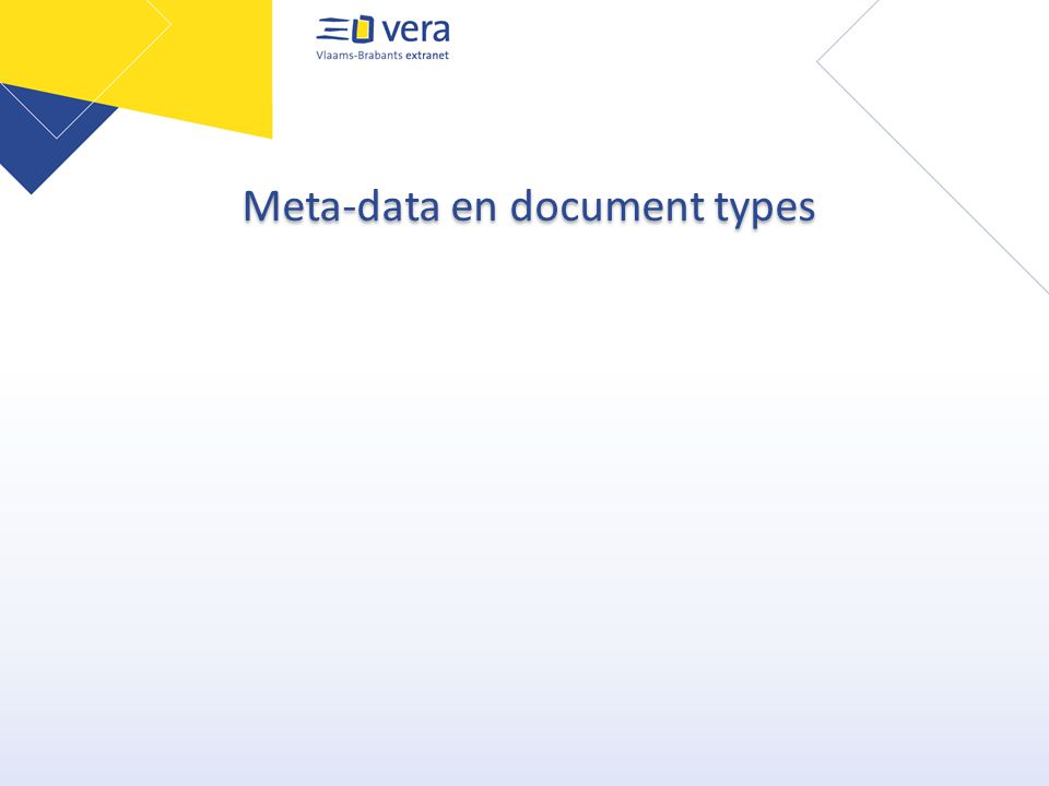Meta-data en document types