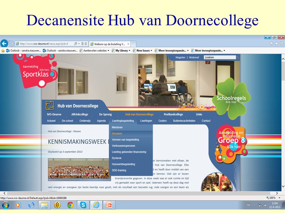 Decanensite Hub van Doornecollege