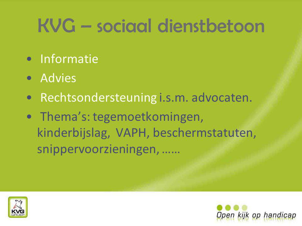 KVG – sociaal dienstbetoon Informatie Advies Rechtsondersteuning i.s.m.