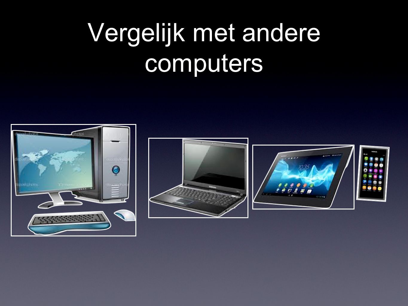 Vergelijk met andere computers