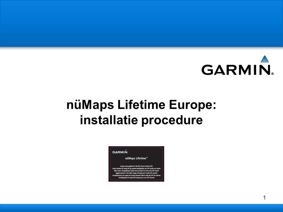1 nüMaps Lifetime Europe: installatie procedure