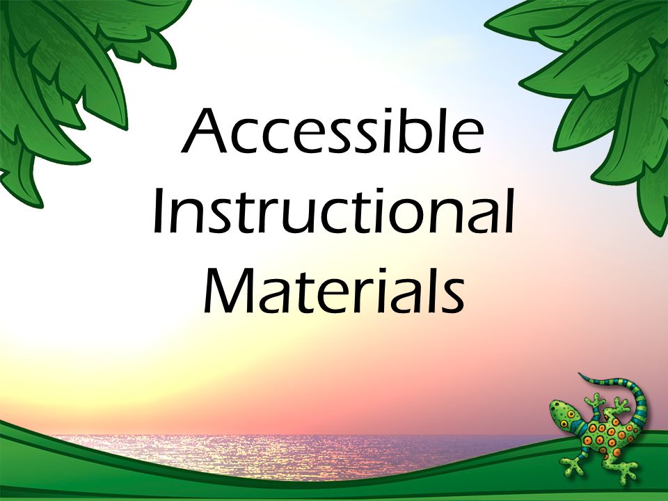 Accessible Instructional Materials