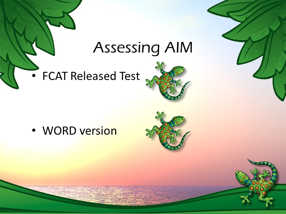 FCAT Released Test WORD version