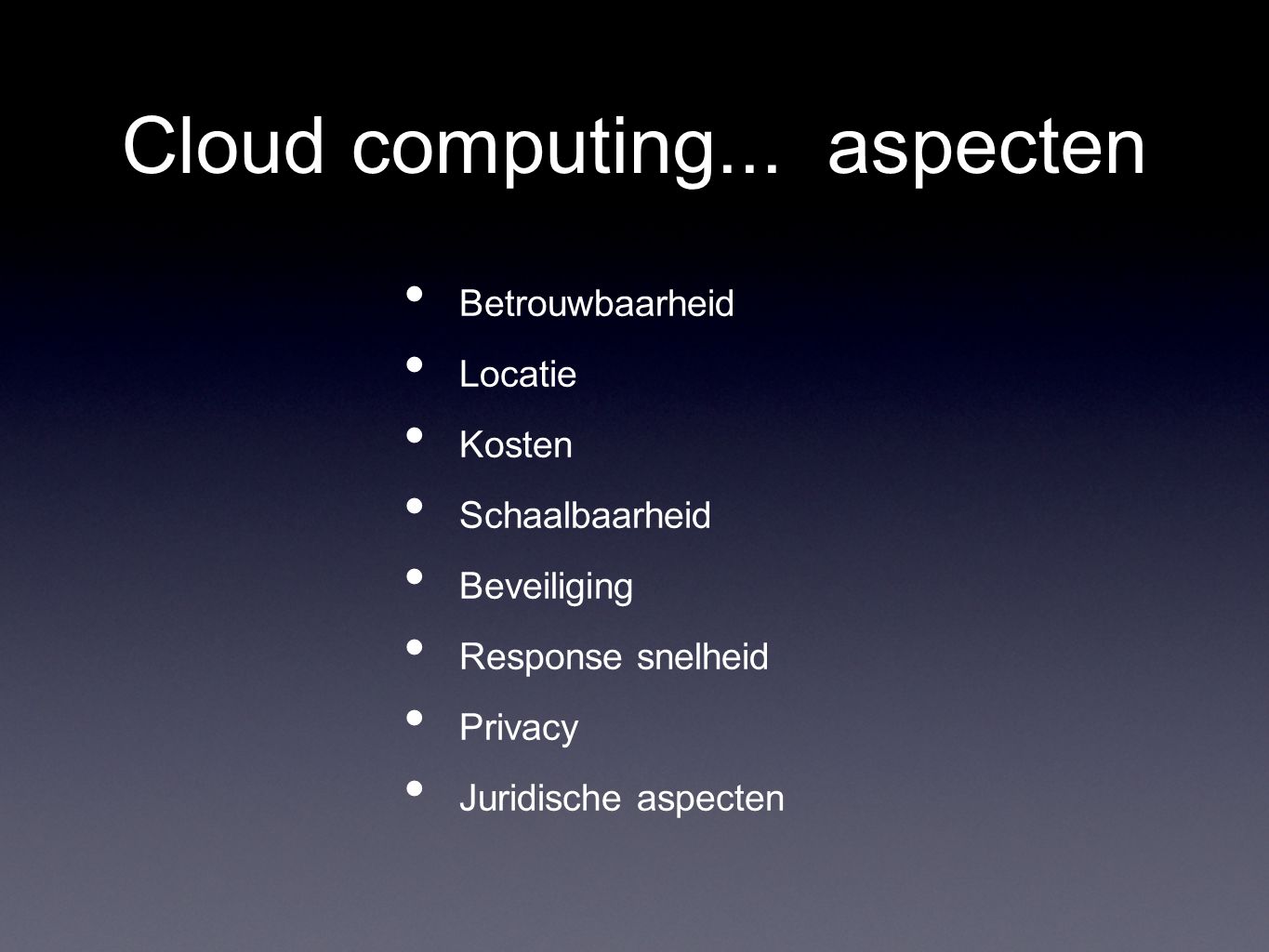 Cloud computing...