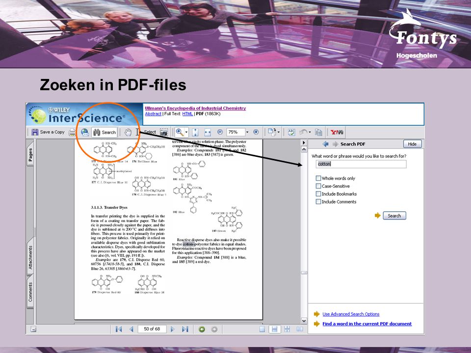 Zoeken in PDF-files