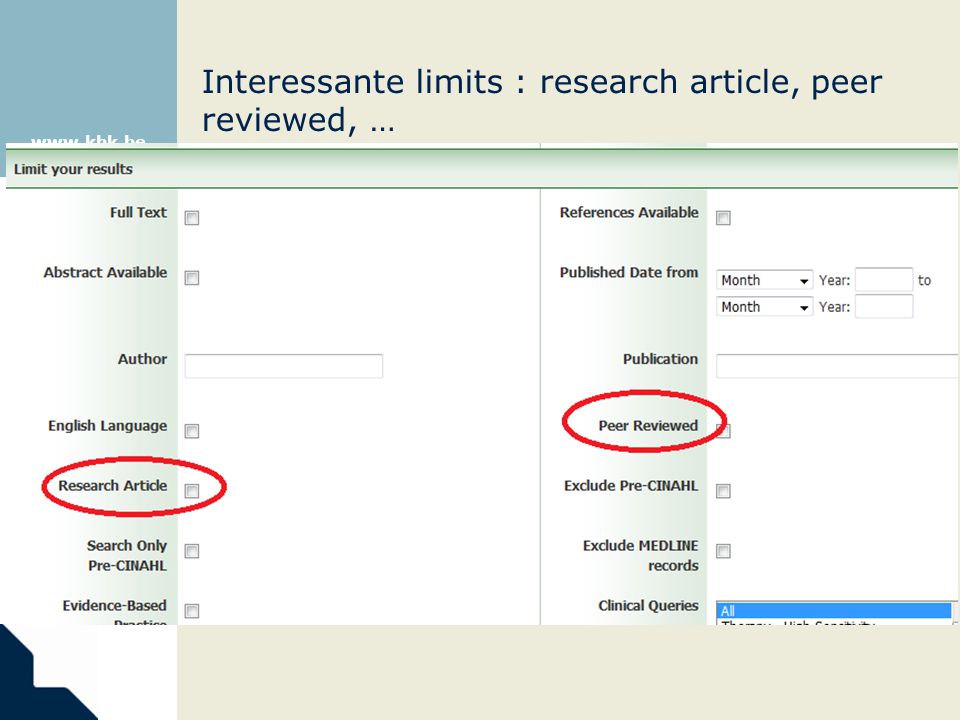 Interessante limits : research article, peer reviewed, …
