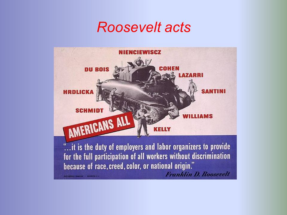 Roosevelt acts