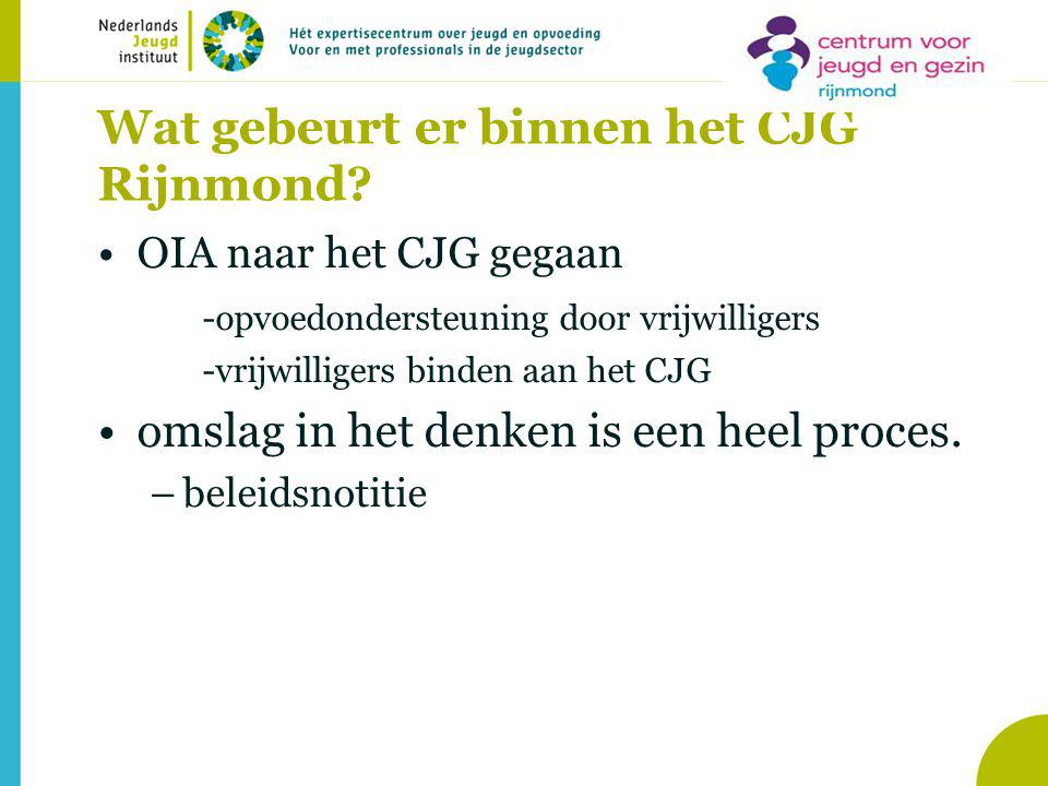 Wat gebeurt er binnen het CJG Rijnmond.