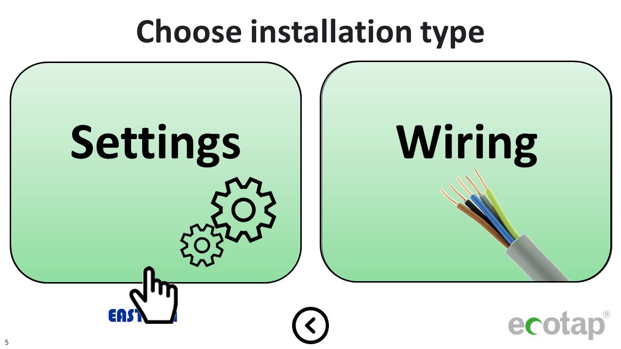  WiringSettings Choose installation type 5