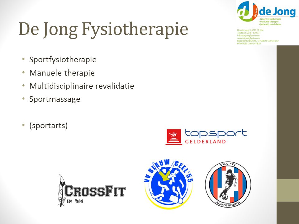 Sportmedische Ketenzorg De Sportmasseur Binnen De Fysiotherapiepraktijk