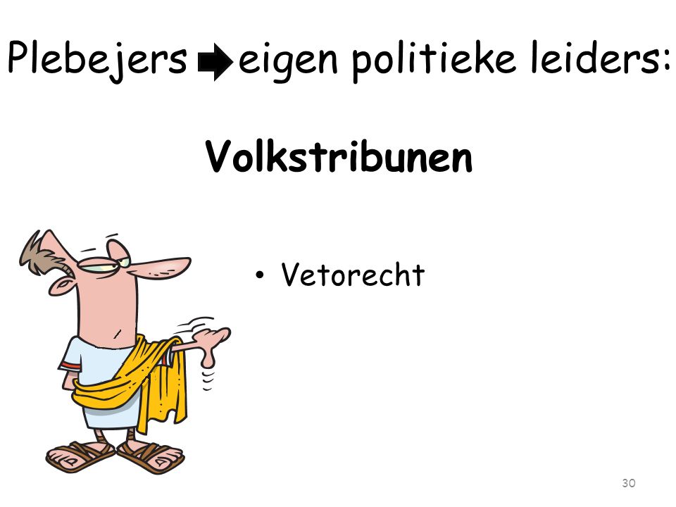 Plebejers eigen politieke leiders: Volkstribunen Vetorecht 30