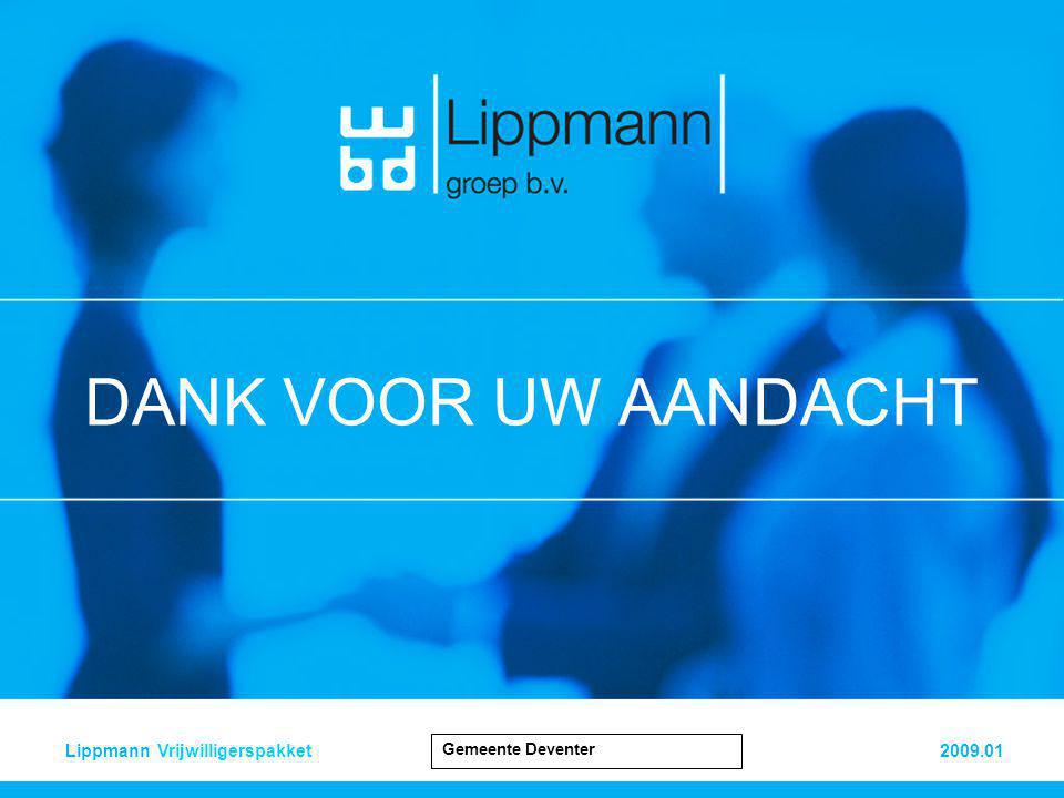 LippmannVrijwilligerspakket DANK VOOR UW AANDACHT Gemeente Deventer