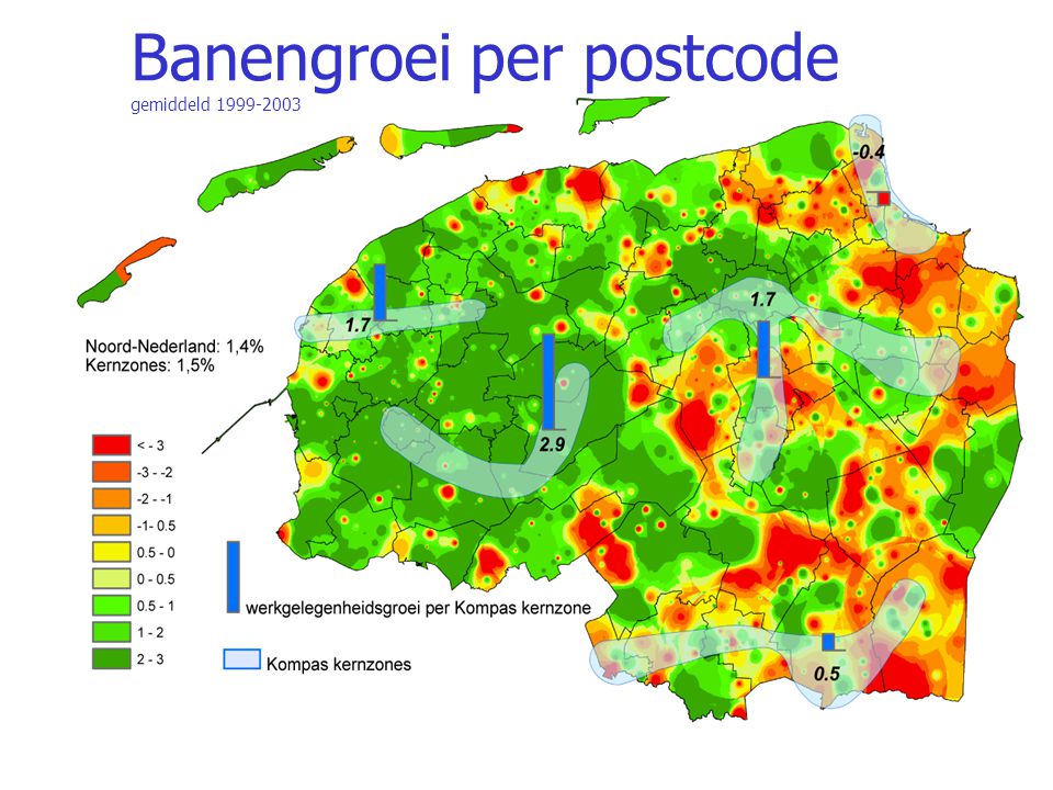 © Prof.dr Jouke van Dijk Ketendag Noord, Werkgelegenheidsgroei in % in Noorden en Nederland Bron: PWR/RUG