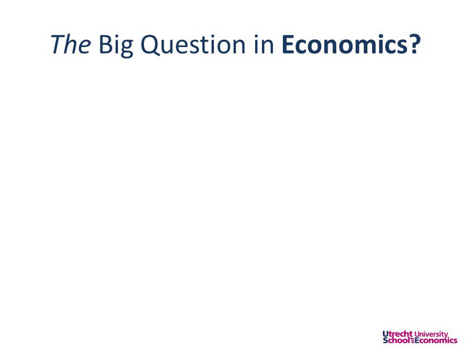 The Big Question in Economics