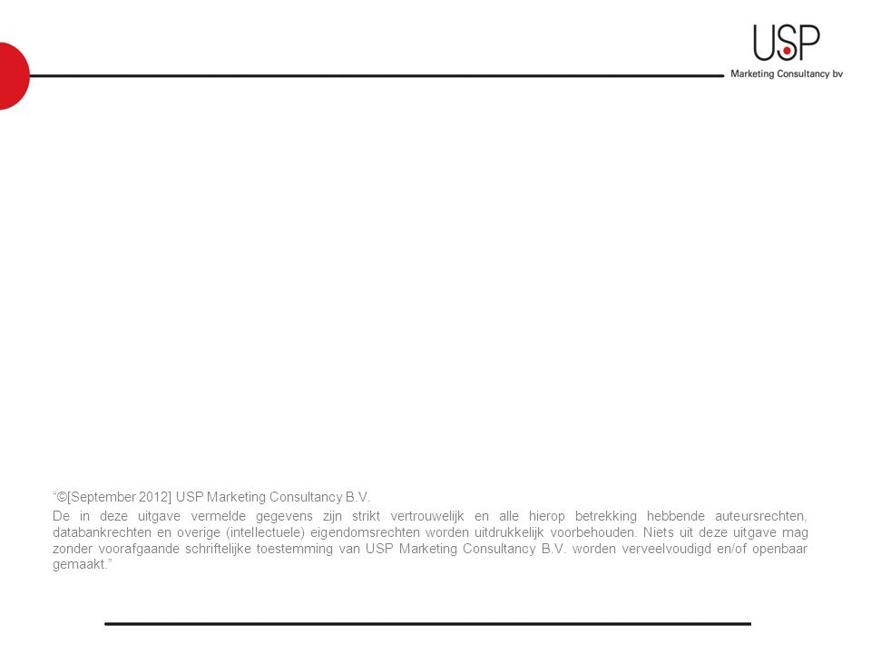 ©[September 2012] USP Marketing Consultancy B.V.