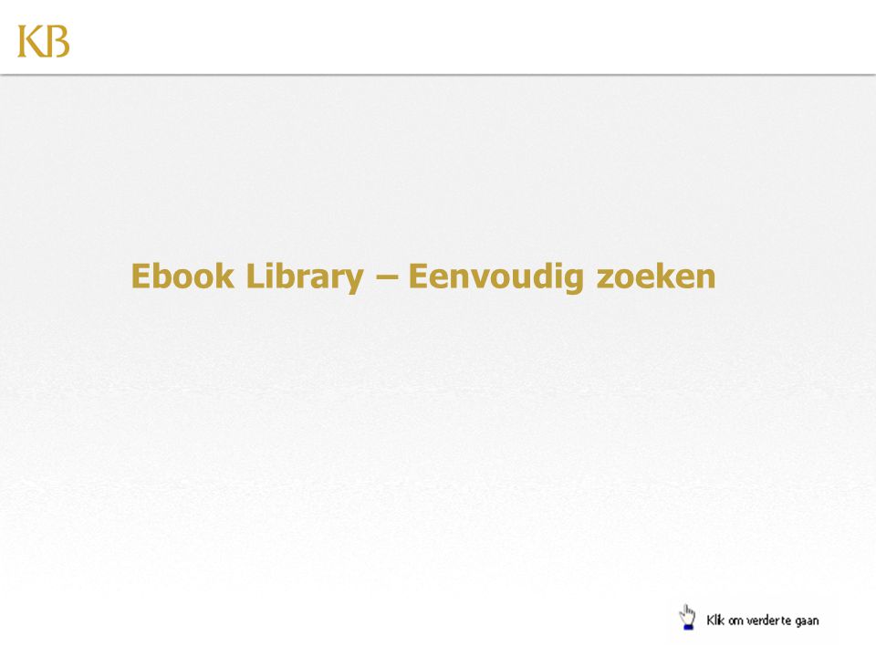 Ebook Library – Eenvoudig zoeken