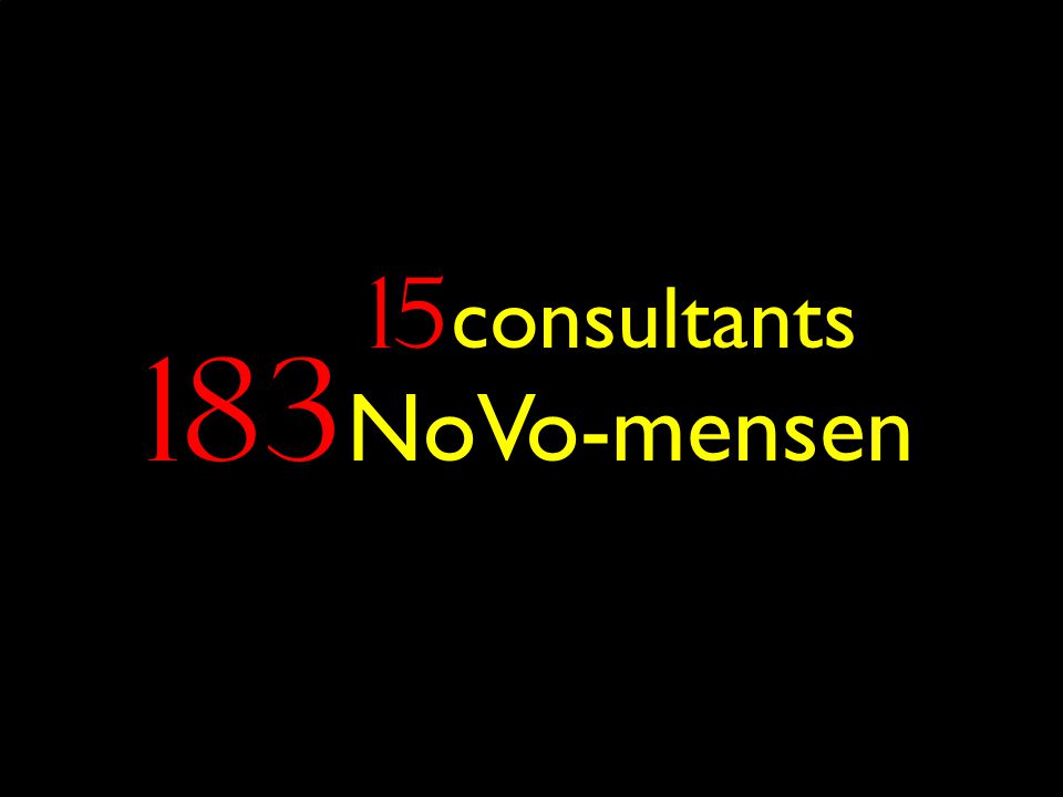 NoVo-mensen 15 consultants