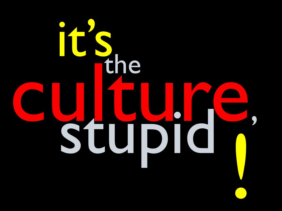 culture, it’s stupid the !