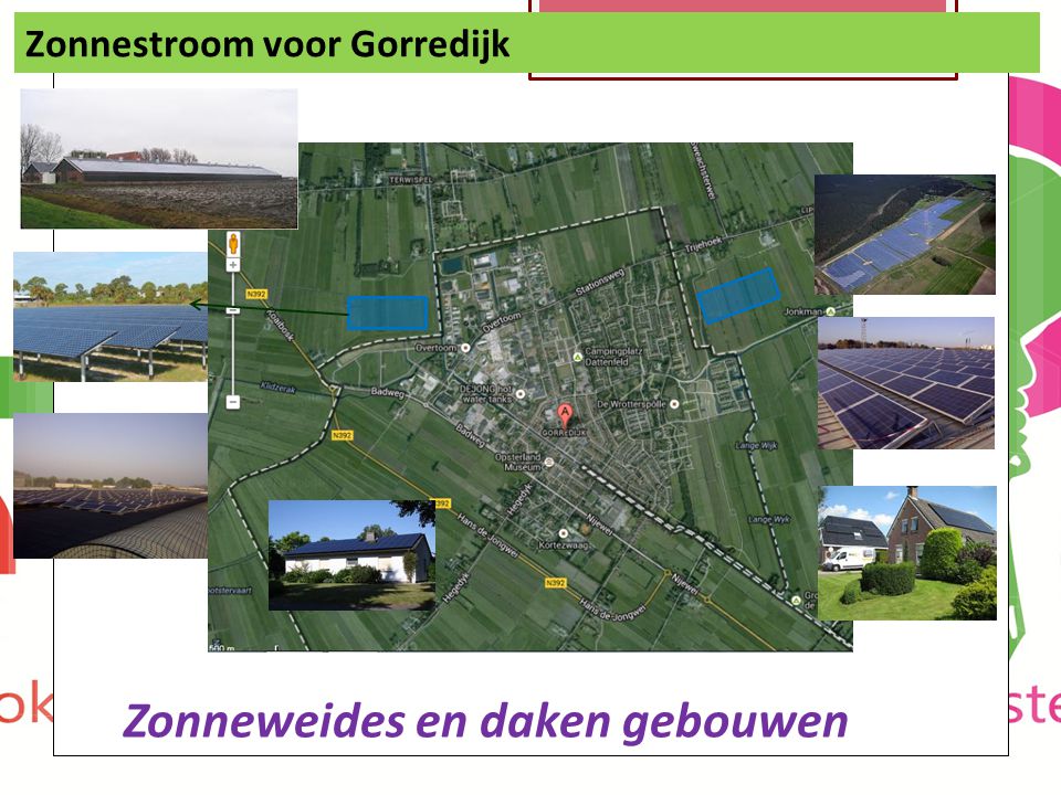 Zonnestroom voor Gorredijk Zonneweides en daken gebouwen