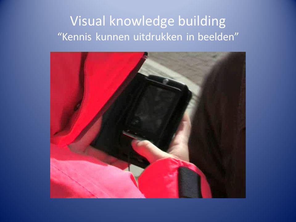 Visual knowledge building Kennis kunnen uitdrukken in beelden