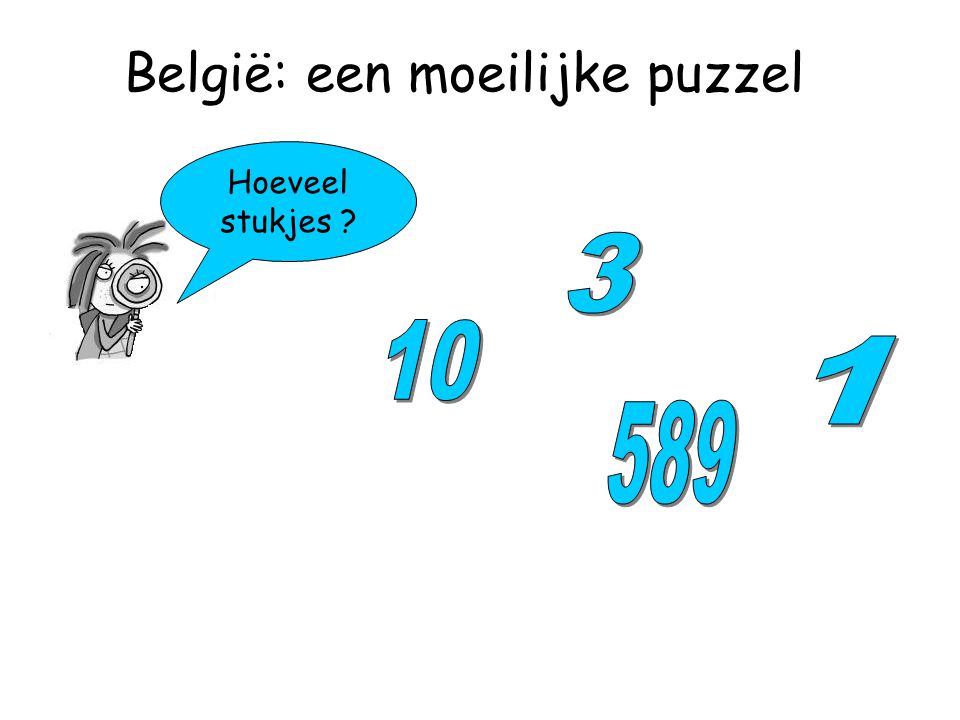 Hoeveel stukjes België: een moeilijke puzzel