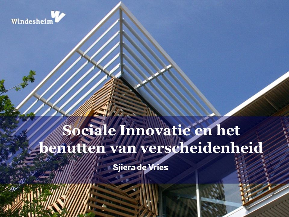 Sjiera de Vries Sociale Innovatie en het benutten van verscheidenheid
