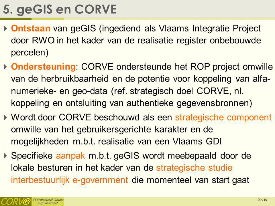 Coördinatiecel Vlaams e-government DIA 10 5.