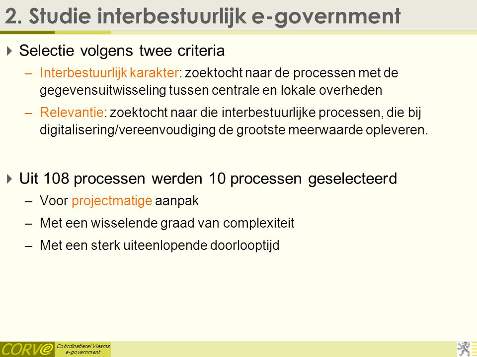 Coördinatiecel Vlaams e-government 2.