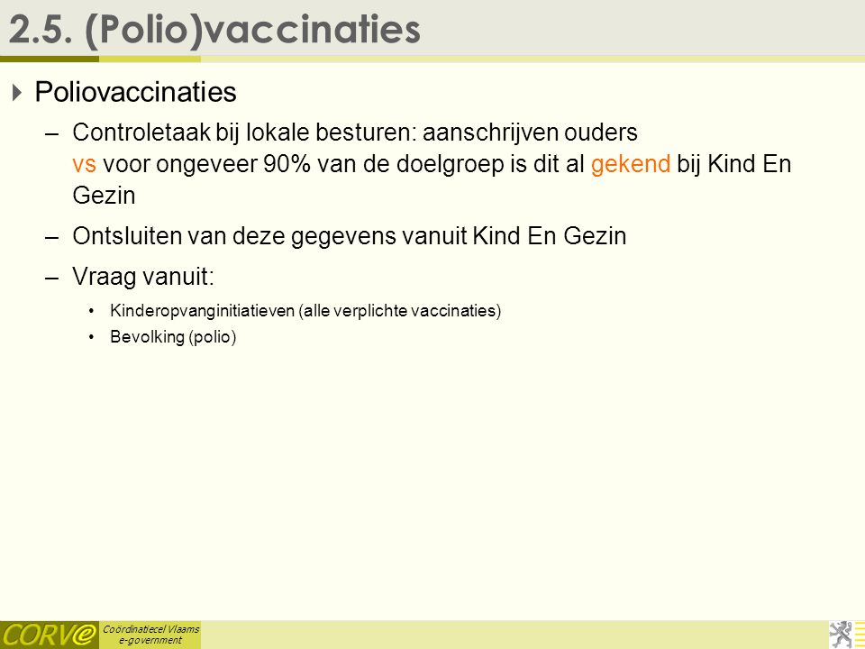 Coördinatiecel Vlaams e-government 2.5.