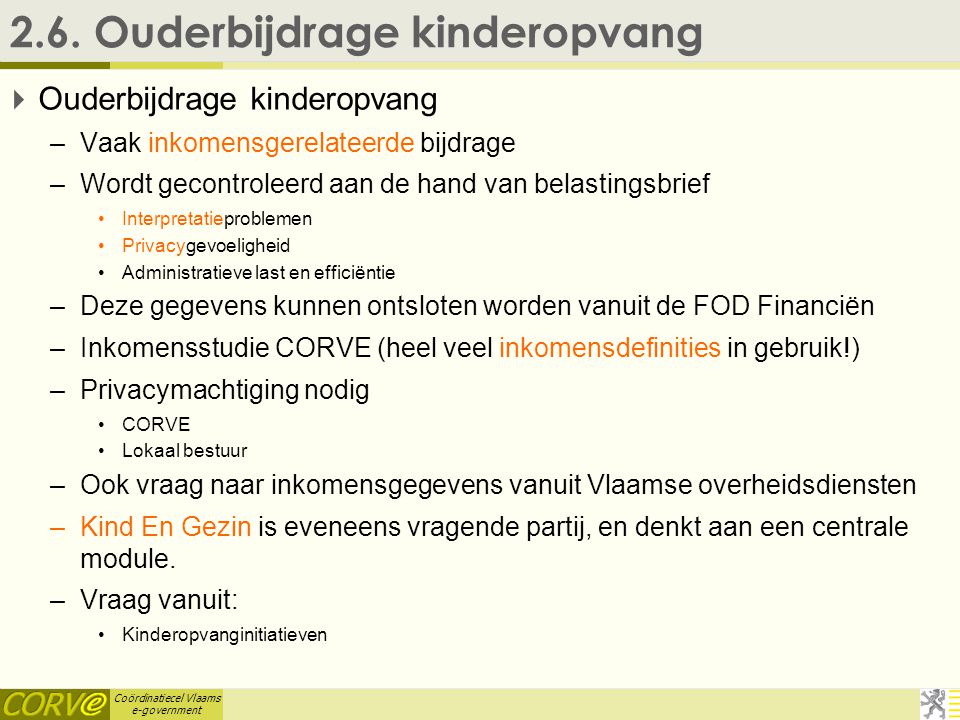 Coördinatiecel Vlaams e-government 2.6.