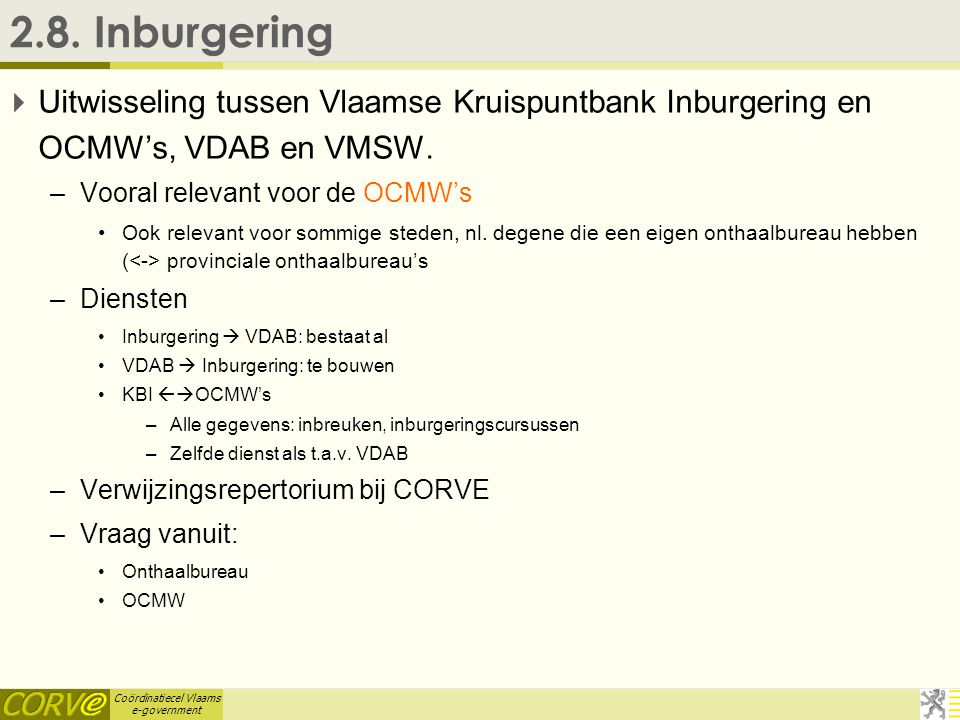 Coördinatiecel Vlaams e-government 2.8.