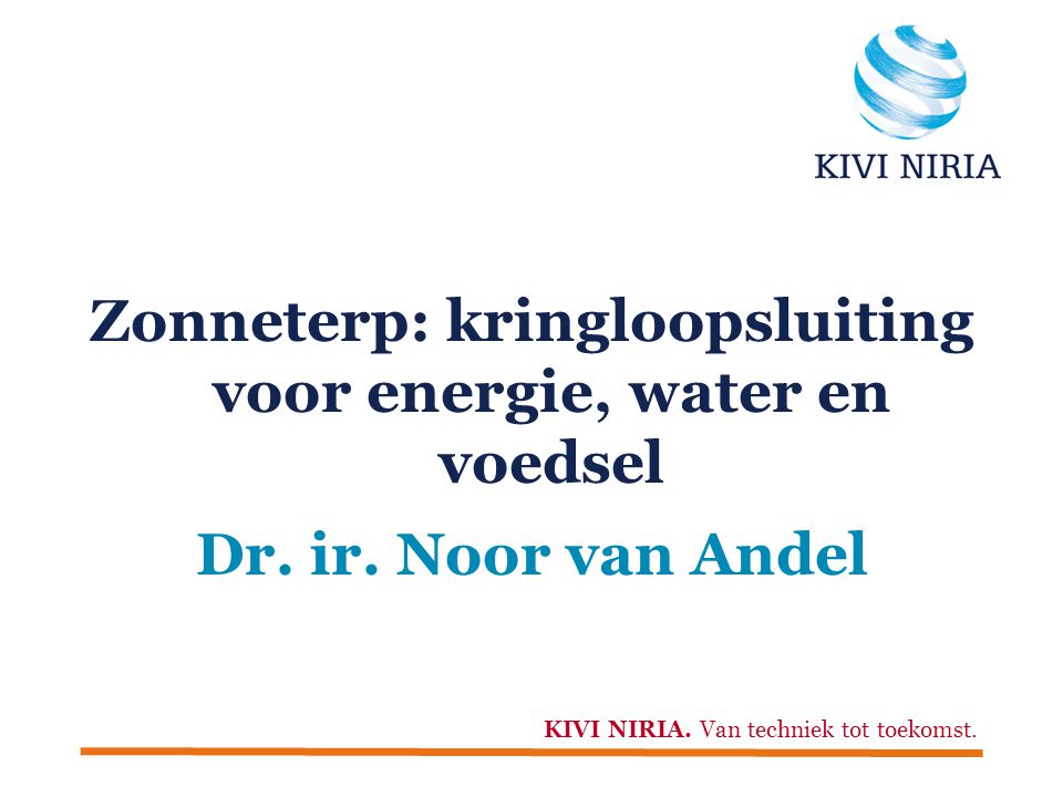 Zonneterp: kringloopsluiting voor energie, water en voedsel Dr.