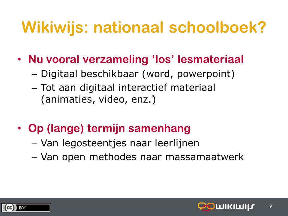 Wikiwijs: nationaal schoolboek.