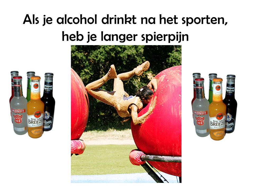 Als je alcohol drinkt na het sporten, heb je langer spierpijn