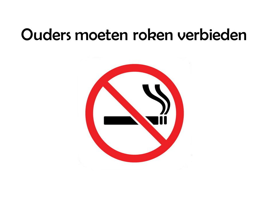 Ouders moeten roken verbieden