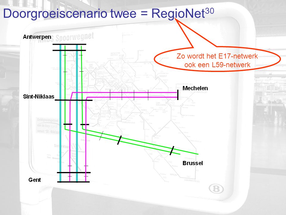 Doorgroeiscenario twee = RegioNet 30 Zo wordt het E17-netwerk ook een L59-netwerk