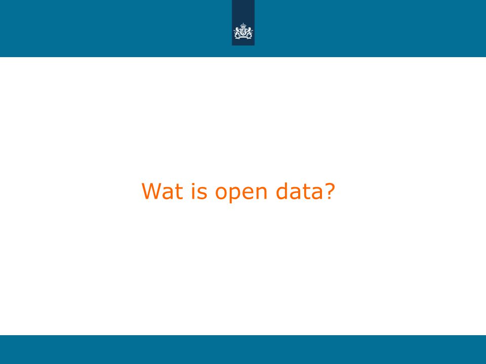 Wat is open data