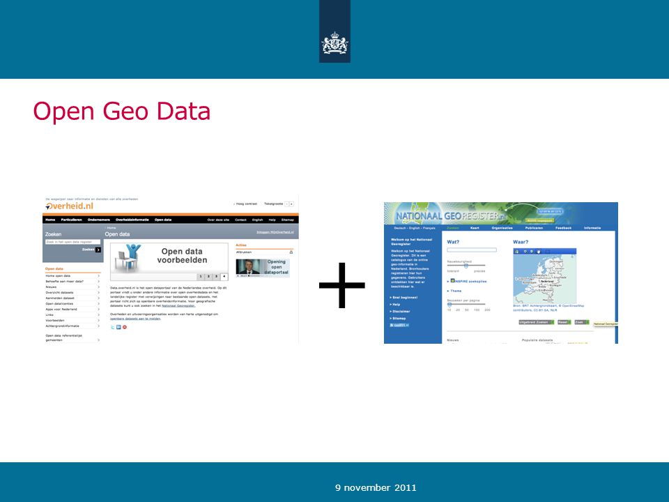 9 november 2011 Open Geo Data +