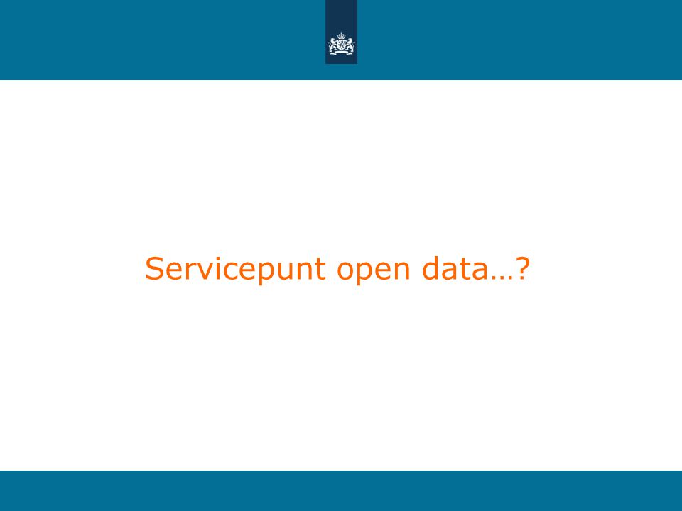 Servicepunt open data…