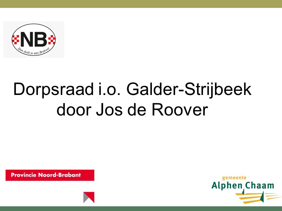 Dorpsraad i.o. Galder-Strijbeek door Jos de Roover