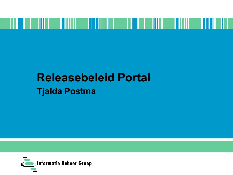 Releasebeleid Portal Tjalda Postma
