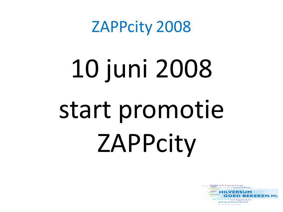 ZAPPcity juni 2008 start promotie ZAPPcity