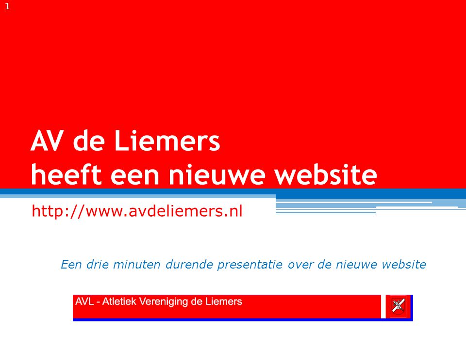 AV de Liemers heeft een nieuwe website   Een drie minuten durende presentatie over de nieuwe website 1