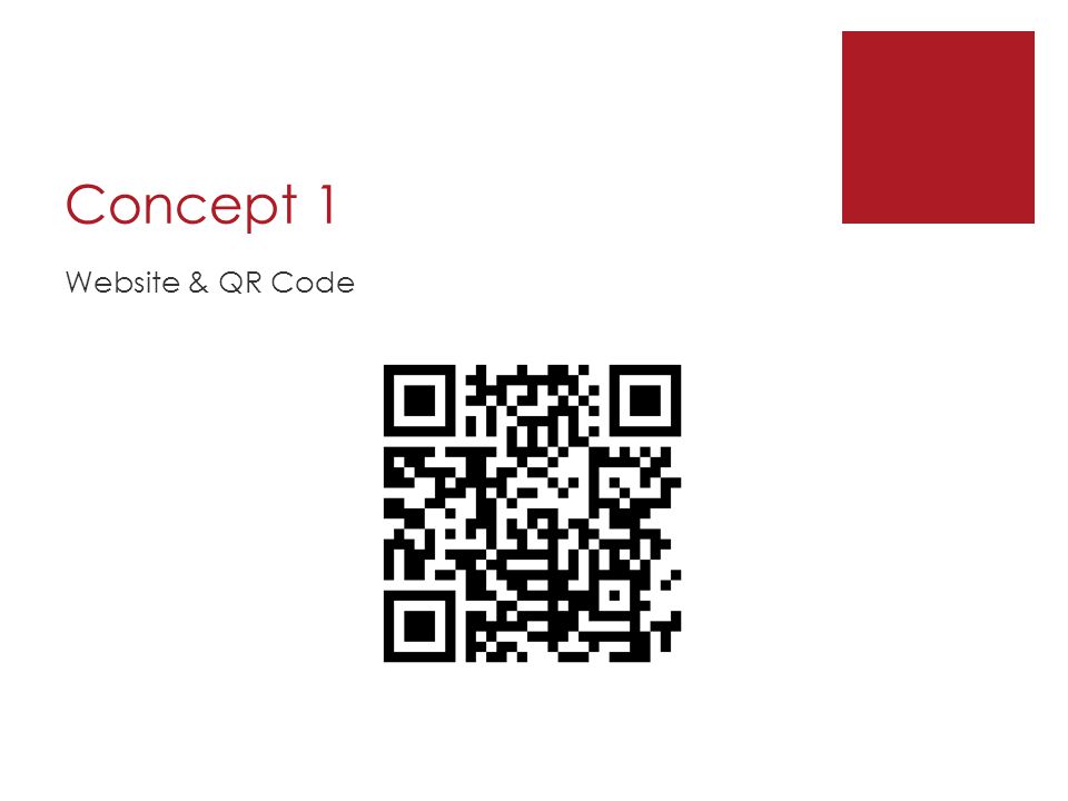 Concept 1 Website & QR Code