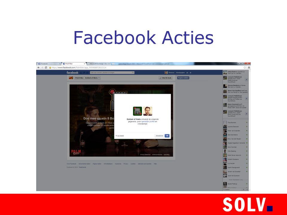 Facebook Acties