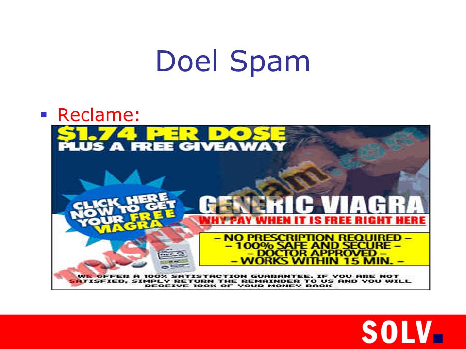 Doel Spam  Reclame: