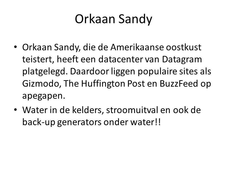 Orkaan Sandy • Orkaan Sandy, die de Amerikaanse oostkust teistert, heeft een datacenter van Datagram platgelegd.